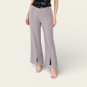 DIqiuvy split hem pants - grey XL